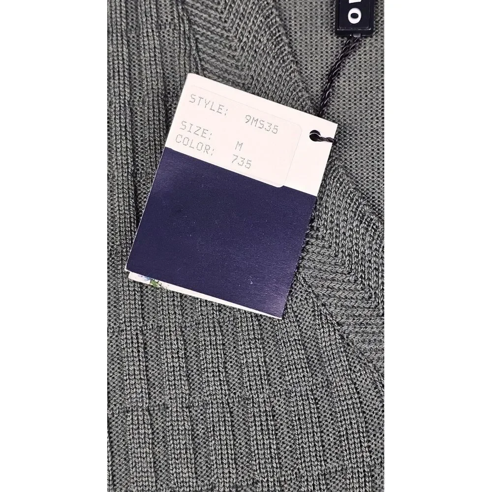 Como Sport Sweater Vest‎ Mens Medium. Green Wool Silk Made in Italy #9MS358 NWT